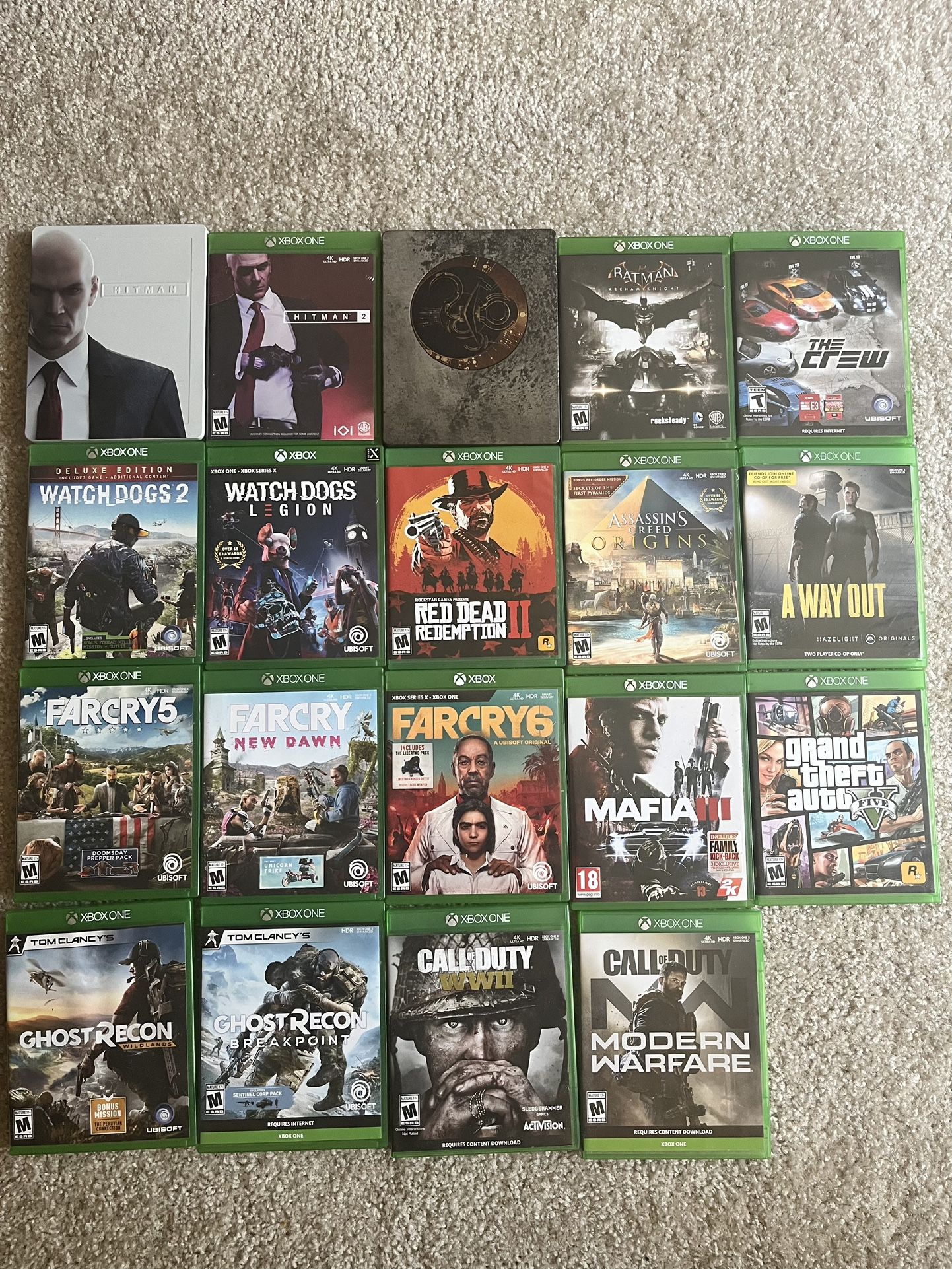 Xbox One Game Bundle - 19 Games (COD, GTA, Red Dead, Far Cry, More!)