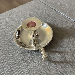 silver plate candle / base de plata para vela