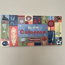 “Cameron” Canvas Sports Wall Art