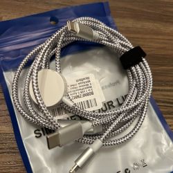 New 3 In 1 USB C 6ft, Cable Magnetic For Apple Watch/iphone/Airpods 