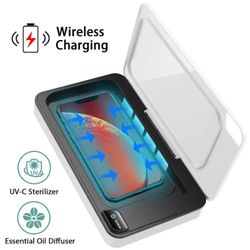 Cell Phone Box, Wireless Charger, Aromatherapy Function Phone Box, Portable Smart Phone Box for iPhone Android Mobile Phone Toothbrush Jewelry