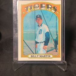 1972 “Bird Flip” Billy Martin Topps Baseball Card