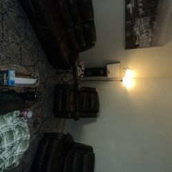 3 Piece Recliner Leather Couch