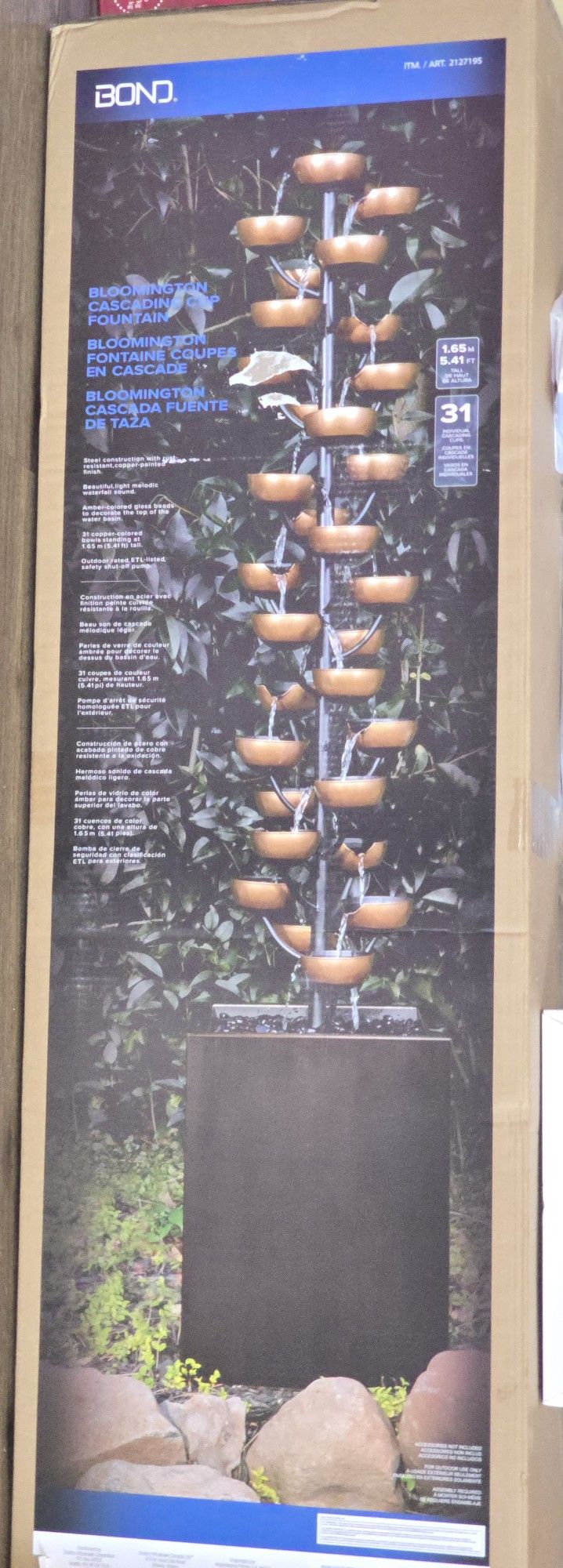 Bloomington Cascading Cup Fountain