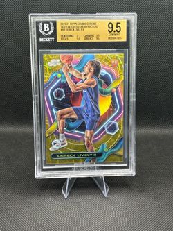 Dereck Lively 2023-24 Topps Chrome Cosmic Gold Interstellar /50 Beckett 9.5