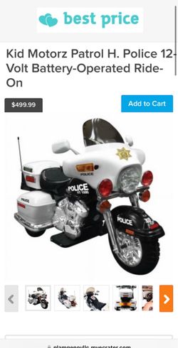 12 Volt Police Motorcycle