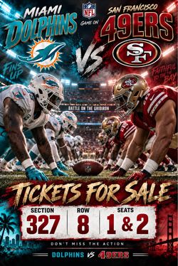 Miami Dolphins versus San Francisco 49ers