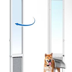 Large dog door for sliding glass door