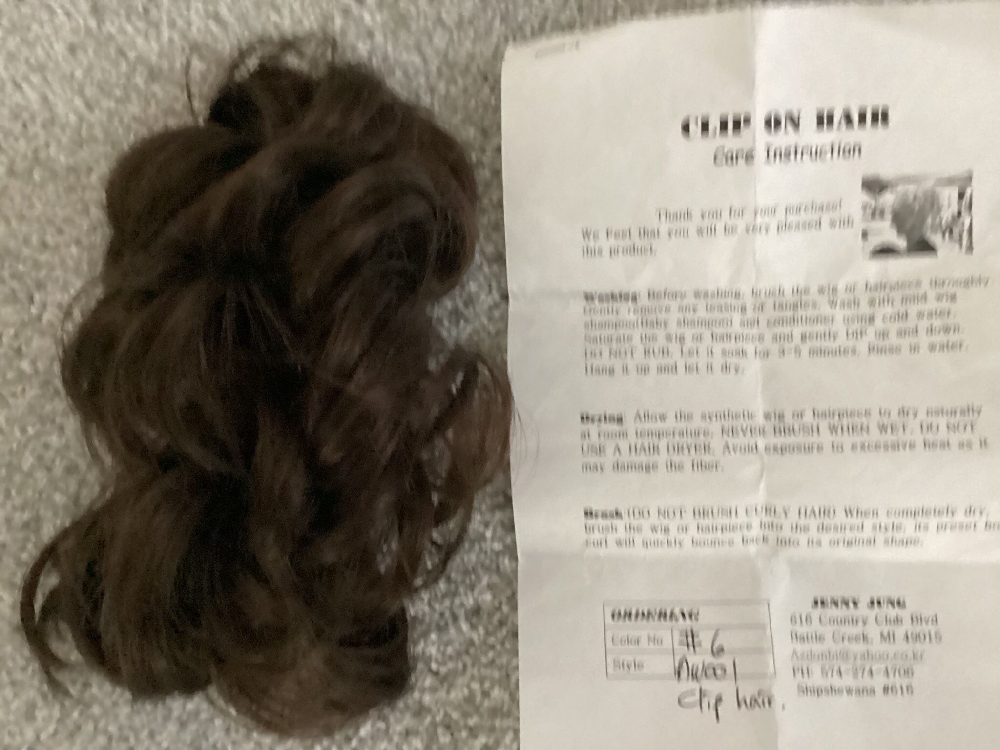 Clip On Hair Piece