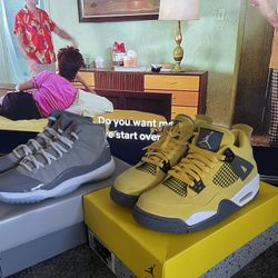 Cool Grey 11 Sz 5.5y & Lightning 4 Sz 6y