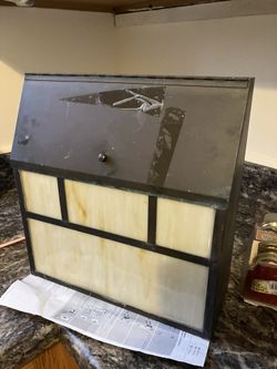 Unique, Vintage Mailbox Stainless Glass Panels