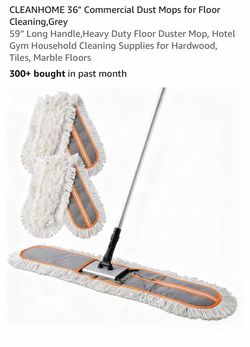 36” commercial long mop with handle set, new