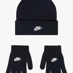 Nike Kids 2pc Futura Beanie Gloves Set