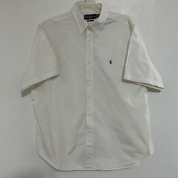 Ralph Lauren Classic Fit, Cotton Man’s Shirt, White, Size XXL, Short Sleeve, in Great Condition