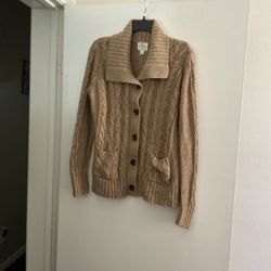 St. John’s Bay quality appraisal women’s brown comfort jacket like new size L 