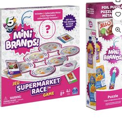 Mini Brands, Activity Bundle Game and Foil Puzzle, for Kids Ages 8+