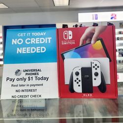 NINTENDO SWITCH OLED CONSOLE NEW IN BOX $1 DOWN TODAY REST IN PAYMENTS.NO CREDIT CHECK 