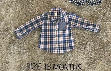 LIKE NEW‼️ 18 MONTHS BABY BOY DRESS SHIRT- OSHKOSH