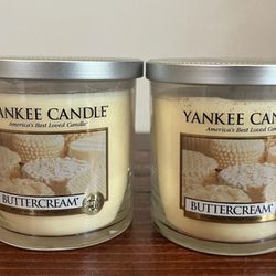 Yankee Candle Buttercream Candle Fragrance Scent 7 Oz Ounce NEW 35-55 Hrs Pair