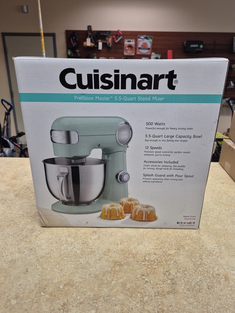 NEW Cuisinart Agave Green SM-50G 5.5 Quart Stand Mixer