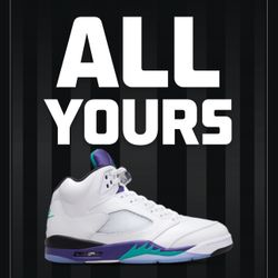 Air Jordan Retro 5 “Grape” Sizes 11.5 & 12