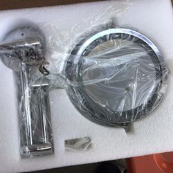 LED Lighted Cosmetic Mirror 6”. 2 Sided. For Mounting On Bathroom Wall Or Any Other Place.