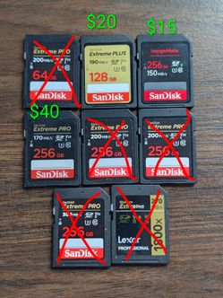 SanDisk & Lexar SD Cards