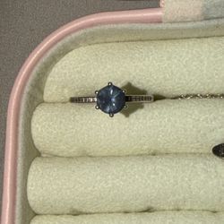 Pandora Blue Crown Ring 