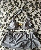 Isaac Mizrahi pewter bikini set