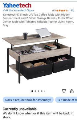 Lift-Top Coffee Table