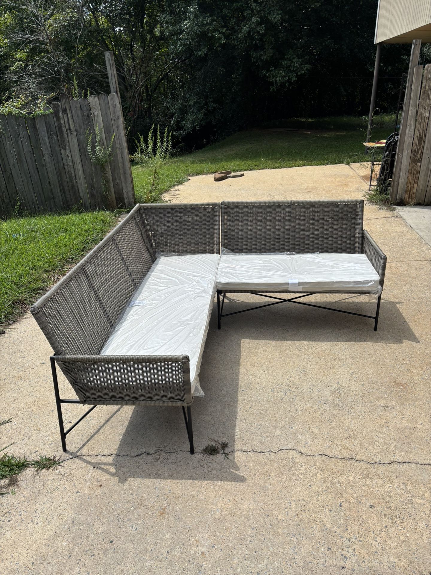 Handcrafted Tucker-Style Outdoor Patio Sectional – Brand New