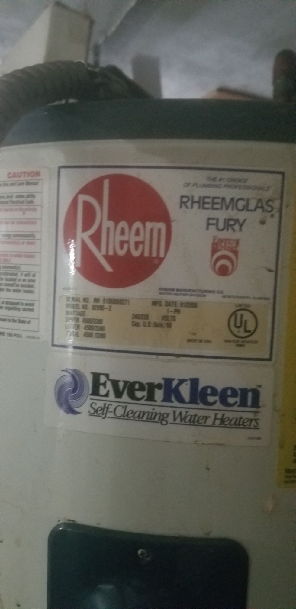 Rheem 80 gal water heater in good shape