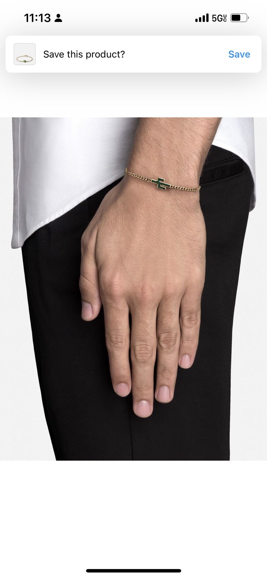 【Miansai】☆ブレスレット☆ Cactus Onyx Chain Bracelet Cactus Onyx Chain Bracelet, Gold Vermeil | Men's Bracelets