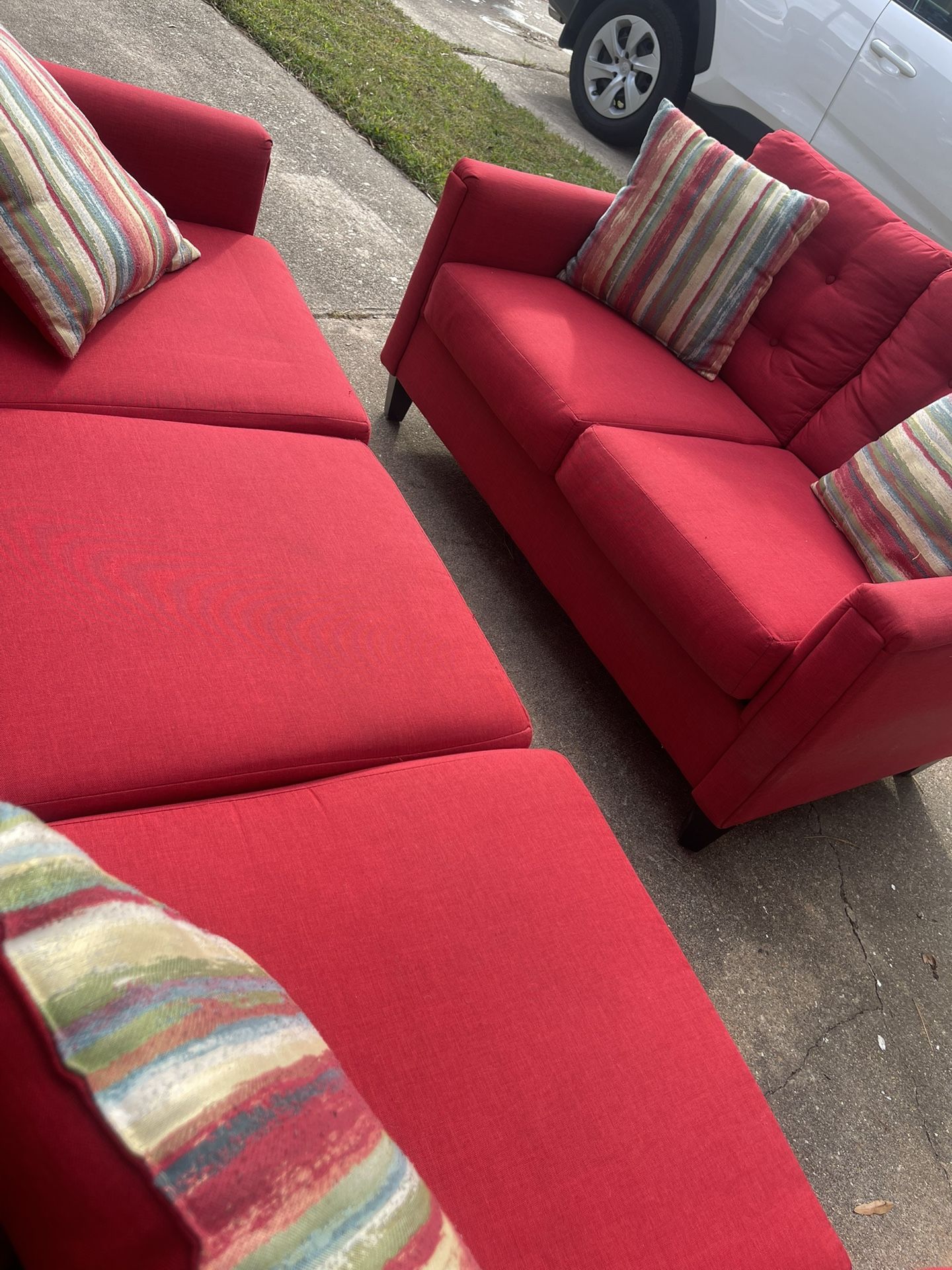 Red Sofa & Love seat