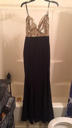 Gold and black dress