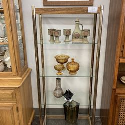 Brass And Glass Bookshelf