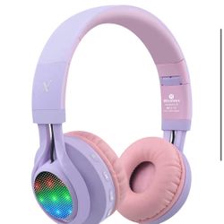 Brand: Riwbox Riwbox WT-7S Kids Bluetooth Headphones Light Up, Foldable Stero Wireless Headset with Microphone and Volume Control for PC/Tablet/TV/Tra