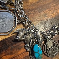 Large Western 925 Charm Bracelet 