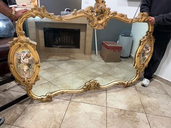 Large Ornate Gold Rococo Wall Mirror