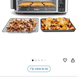 Ninja SP101 Digital Air Fry Countertop Oven with 8-in-1 Functionality, Flip Up & Away Capability for Storage Space, with Air Fry Basket, Wire Rack & C