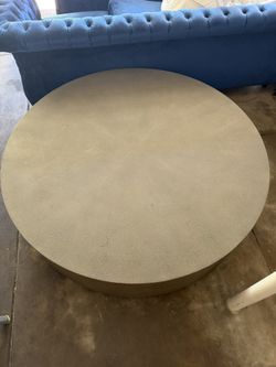 Restoration Hardware Graydon Shagreen Plinth Round Coffee Table