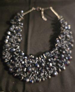 Aldo Black Luxurious Ornate Statement Bib