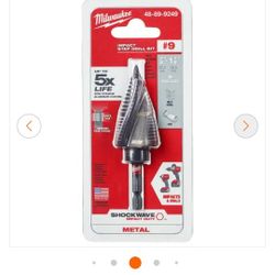 Milwaukee
SHOCKWAVE 7/8 in. - 1-1/8 in. #9 Impact-Rated Titanium Step Drill Bit 