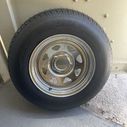 New 205-75-15inch  trailer tire, 6-ply, With 5-lug galvanizedrims.$160each