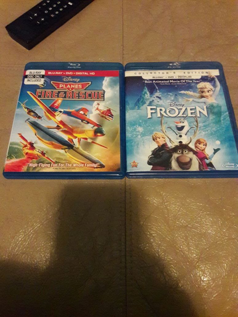 2 Kids Blu Rays. Planes Fire & Rescue also Frozen