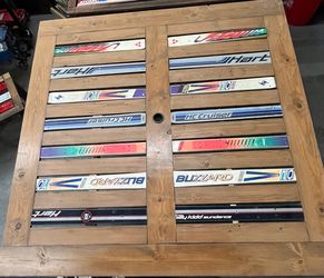 Table with ski inserts