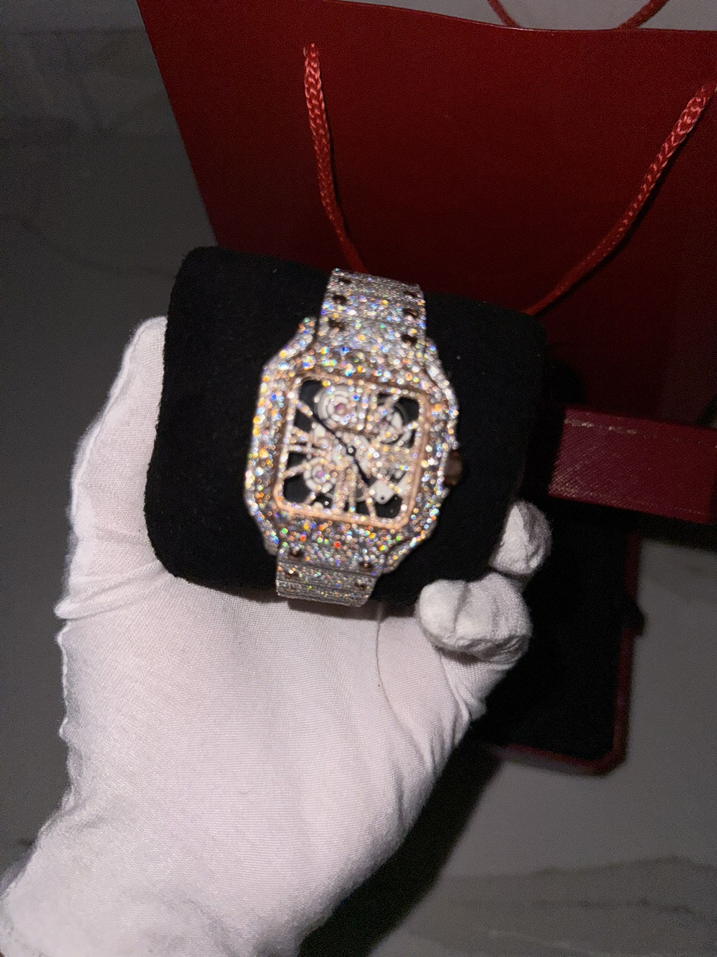 Skeleton Vvs Bust Down Watch 