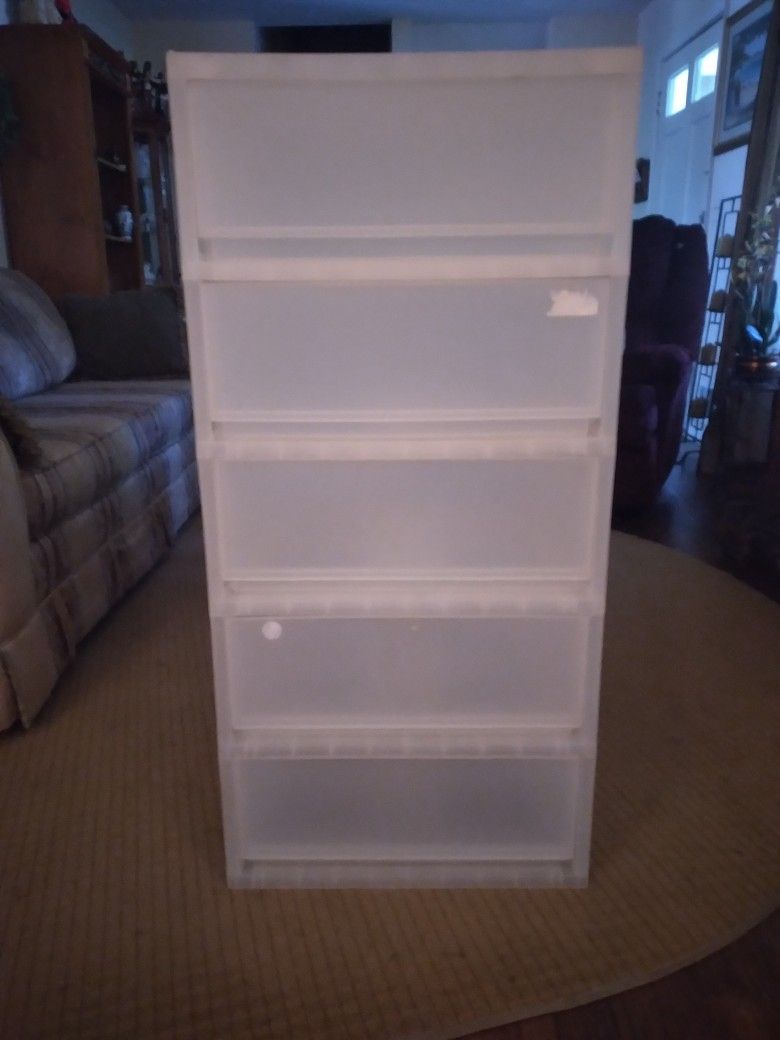 5 drawer plastic storage bin