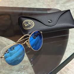 Blue Round Rayban Sunglasses 