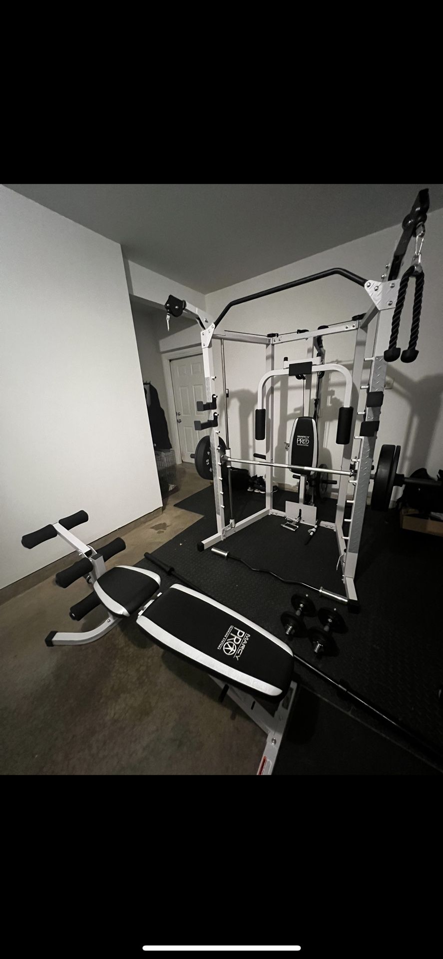 Marcy Smith Cage Combo Machine with Workout Bench and Heavy